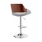 Armen Living Colby Adjustable Gray Faux Leather and Chrome Finish Bar Stool LCCYBAWAGR - alternate 7